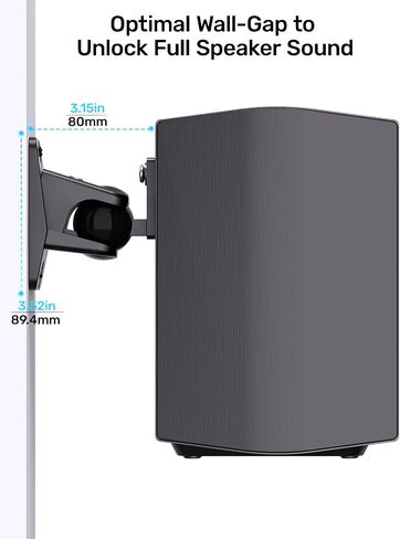 Universal Wall Mount Bracket for Satellite Surround Sound Speakers, 2-Pack in Saudi Arabia