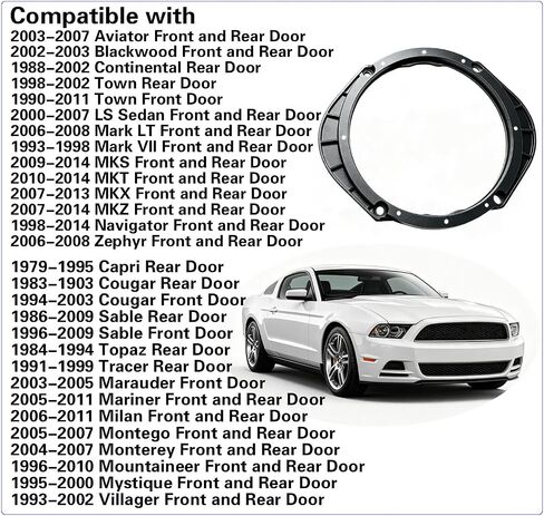 5x7 6x8 to 6.5 Inch Door Speaker Spacer Bracket Adapter for Ford Lincoln in Saudi Arabia