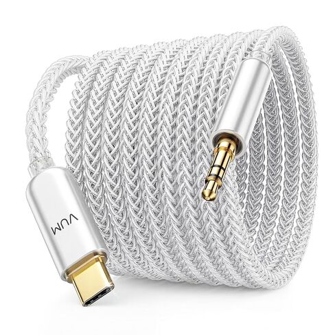 VUM USB C to AUX with DAC & AMP Dual Chip, Type-C to 3.5mm Audio Cable 4ft in Saudi Arabia