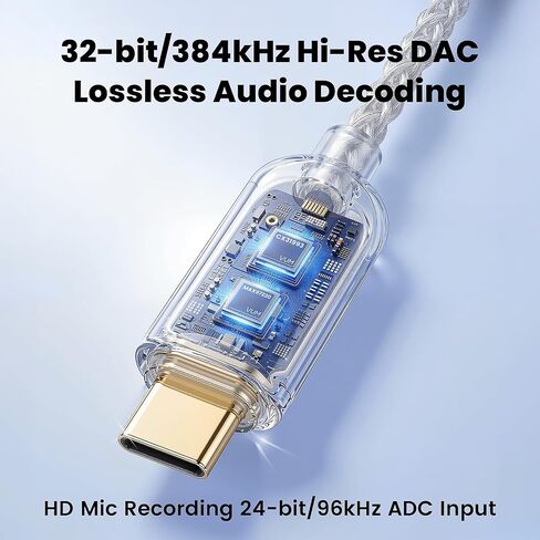 VUM USB C to AUX with DAC & AMP Dual Chip, Type-C to 3.5mm Audio Cable 4ft in Saudi Arabia