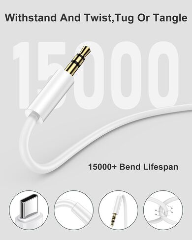 Aux Cord to USB C, USB TypeC to 3.5mm Audio Aux Jack Cable for iPhone 17/16 in Saudi Arabia