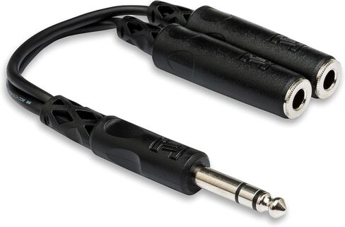 Hosa YPP-118 Y Cable, 1/4 Inch TRS to Dual 1/4 Inch TRSF in Saudi Arabia