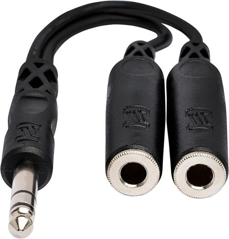 Hosa YPP-118 Y Cable, 1/4 Inch TRS to Dual 1/4 Inch TRSF in Saudi Arabia