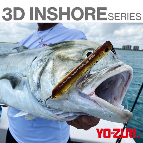 YO-Zuri Salt Lure 3D Inshore Top Knock Pencil 125mm Color: Bone Silver in Saudi Arabia