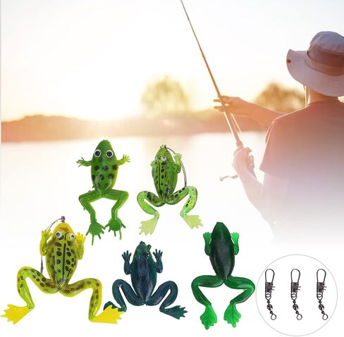 Fishing Lures, 10 PCS Frog Lure, Fishing Tackle Accessories Kit in Saudi Arabia