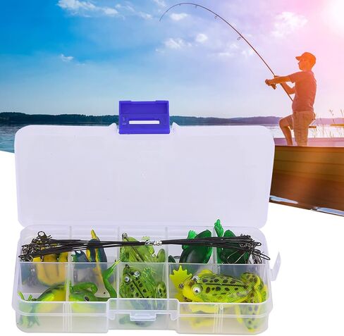 Fishing Lures, 10 PCS Frog Lure, Fishing Tackle Accessories Kit in Saudi Arabia