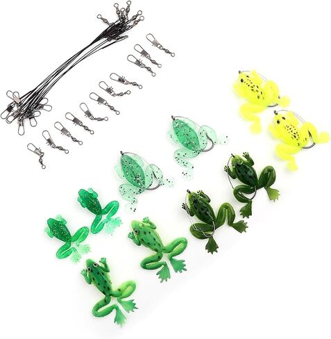 Fishing Lures, 10 PCS Frog Lure, Fishing Tackle Accessories Kit in Saudi Arabia