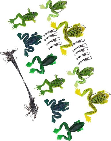 Fishing Lures, 10 PCS Frog Lure, Fishing Tackle Accessories Kit in Saudi Arabia