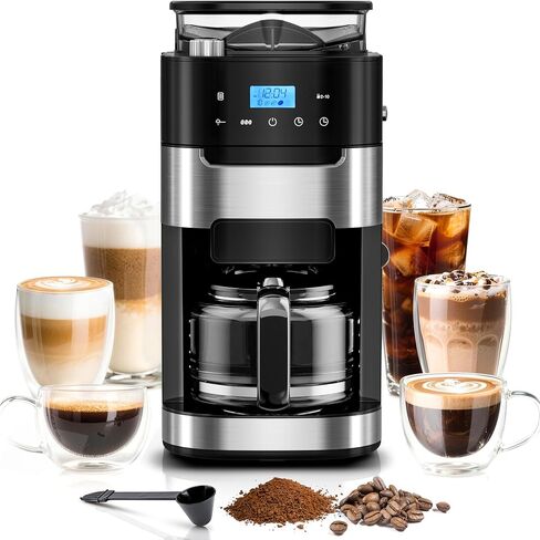 Kismile Automatic Grind & Brew Coffee Maker with Burr Grinder in Saudi Arabia