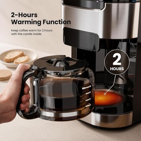 Kismile Automatic Grind & Brew Coffee Maker with Burr Grinder in Saudi Arabia