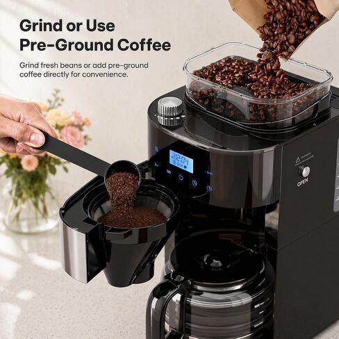 Kismile Automatic Grind & Brew Coffee Maker with Burr Grinder in Saudi Arabia