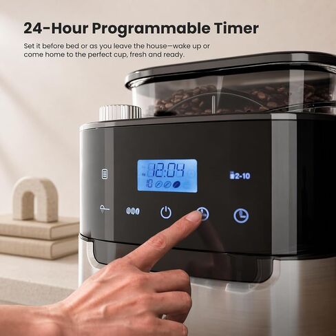 Kismile Automatic Grind & Brew Coffee Maker with Burr Grinder in Saudi Arabia