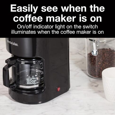 Proctor Silex 10-Cup Coffee Maker, Works with Smart Plugs That Are Compatible with Alexa, Auto Pause and Serve, Black (48351PS) in Saudi Arabia
