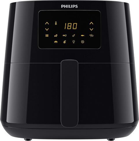 Philips Essential Airfryer XL 2.65lb/6.2L Capacity Digital Airfryer with Rapid Air Technology, Starfish Design, Easy Clean Basket, Black, (HD9270/91) in Saudi Arabia