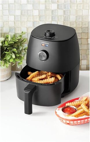 2.2 Quart Capacity Air Fryer,Non-Stick, Dishwasher Safe Basket,1150W,Black in Saudi Arabia