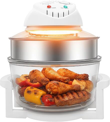 Air Fryer, 17L/17.96Qt, 360° Viewable, Infrared Convection Oven, Halogen Oven Countertop,Adjustable Temperature 32℉-482℉, Timer for Home Kitchen Family Gatherings in Saudi Arabia
