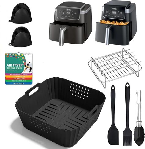 7pcs Accessories for Ninja Air Fryer Pro XL 6-in-1 - AF181 &AF141 6.5 QT Air Fryer, with brushes Clip Spatulas Baking trays Baking Needles Hand Clips,Recipes (6.5QT) in Saudi Arabia