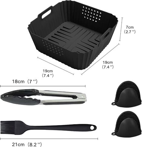 7pcs Accessories for Ninja Air Fryer Pro XL 6-in-1 - AF181 &AF141 6.5 QT Air Fryer, with brushes Clip Spatulas Baking trays Baking Needles Hand Clips,Recipes (6.5QT) in Saudi Arabia