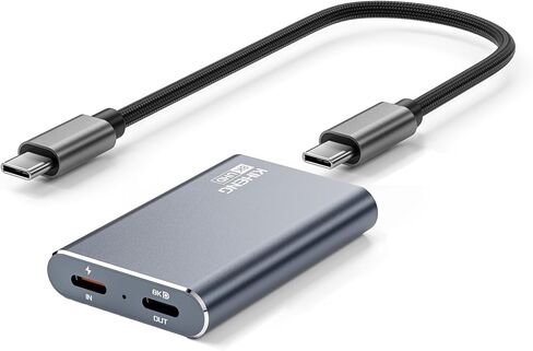 USB-C AR Glasses Adapter, 8K 30Hz/4K 144Hz, Power & Charge Sync | Compatible Xreal/Viture/RayNeo/Rokid AR Glasses,Steam Deck,ROG Ally,Switch 2,DJI RC 2,iPhone 15-17,Android,No Signal Lag in Saudi Arabia