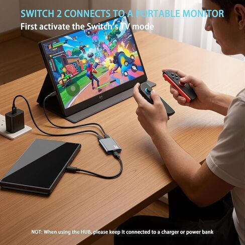 USB-C AR Glasses Adapter, 8K 30Hz/4K 144Hz, Power & Charge Sync | Compatible Xreal/Viture/RayNeo/Rokid AR Glasses,Steam Deck,ROG Ally,Switch 2,DJI RC 2,iPhone 15-17,Android,No Signal Lag in Saudi Arabia