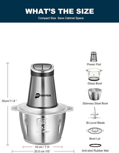 Food Processor, Baby Food Maker, 2 Bowls (10 cup+10 cup) in Saudi Arabia