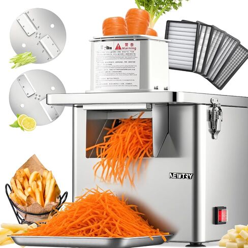 NEWTRY Commercial 4 in 1 Vegetable Processor, 250W Electric Fruit Dicer in Saudi Arabia