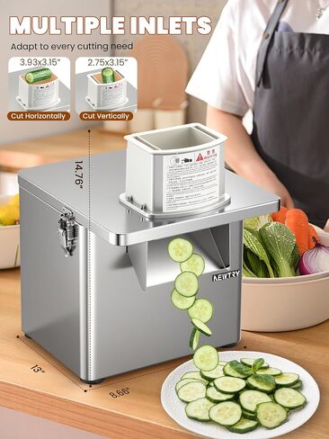 NEWTRY Commercial 4 in 1 Vegetable Processor, 250W Electric Fruit Dicer in Saudi Arabia