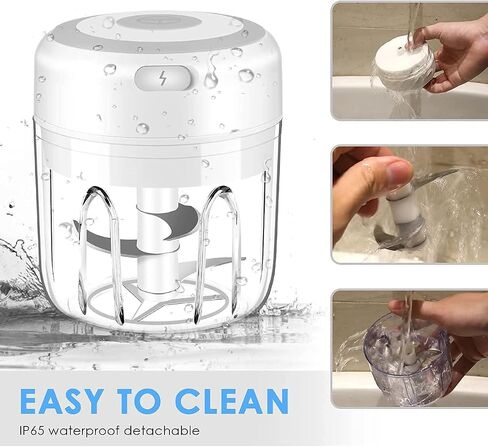 Electric Garlic Chopper, 30W Powerful Wireless Food Processor, 250ml Bowl in Saudi Arabia