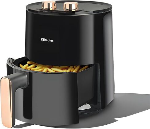 SIMPLUS 4.5QT Air Fryer, 1300W Adjustable Temperature Airfryer Oven, 6 Preset Cooking Options, 392°F Rapid Air Crisp Technology, Quick & Easy Meals in Minutes, Nonstick & Easy-Clean Basket, Black in Saudi Arabia