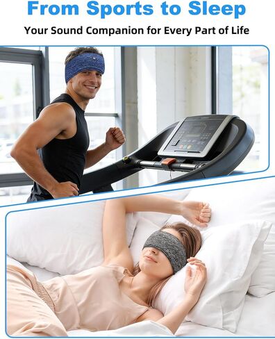 Adjustable Bluetooth Sleeping Headphones Headband for Men Women 2PCS in Saudi Arabia