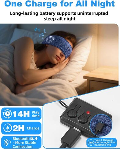 Adjustable Bluetooth Sleeping Headphones Headband for Men Women 2PCS in Saudi Arabia