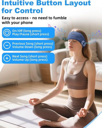Adjustable Bluetooth Sleeping Headphones Headband for Men Women 2PCS in Saudi Arabia