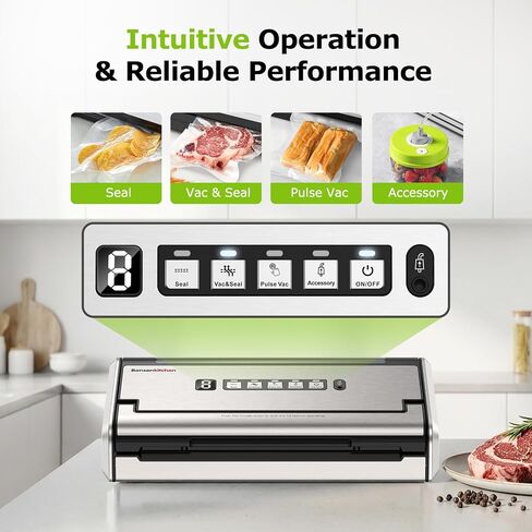 Bonsenkitchen فراغ السدادة للأغذية، الفولاذ المقاوم للصدأ، 0.2 بوصة ختم أوسع in Saudi Arabia