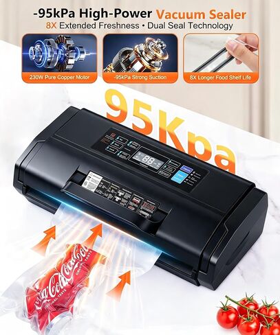 95KPa 10-in-1 Commercial Vacuum Sealer Double Heat Seal Device in Saudi Arabia