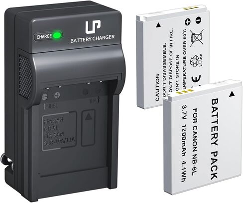 شاحن بطارية LP NB-6L NB-6LH، شاحن كاميرا لكاميرا Canon PowerShot S120، SX170 is، SX260 HS، SX280 HS، SX500 is، SX510، SX520، SX530، SX540 HS، SX600 HS، SX610 HS والمزيد in Kuwait