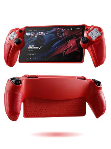 UYIYE Thin Fit Designed for PlayStation Portal Case, Full Protective Slim Case Cover Compatible with PS Portal -Red in Saudi Arabia