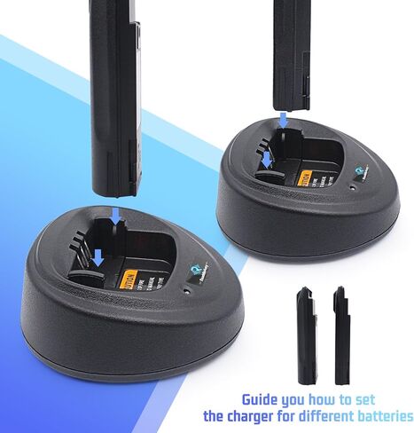 Replacement for WPLN4137AR Rapid Charger - Compatible with R2 CP200 CP150 PR400 CP040 CP140 EP450 DEP450 CP180 Radios and NNTN4497 NNTN4970 NNTN4851 PMNN4598 PMNN4600 Battery with Belt Clip in Saudi Arabia