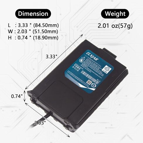 (2-Pack) BL-5 Battery Eliminator for UV-5R, UV-5X3, UV-5RA, BF-F8 in Saudi Arabia