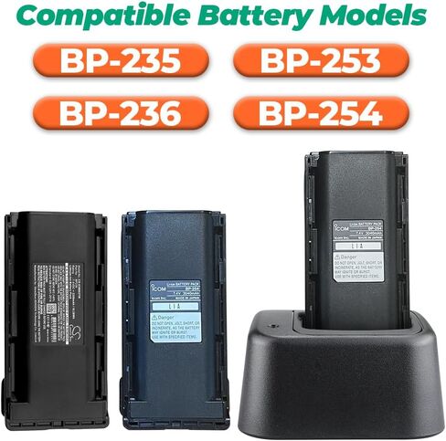 BC-119N Desktop Charger + AD-110 for ICOM BP-235 BP-253 BP-254 in Saudi Arabia