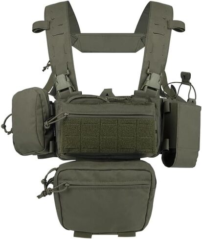 Modular Chest Outdoor Rig Adjustable Vest 1000D Nylon for Hiking Airsoft in Saudi Arabia