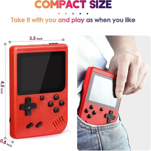 Handheld Game Console,Portable Gaming System with 400+ Classic Games,3.0" LCD Screen,Retro Game Console Support TV Connection & 2 Players for Kids Adults in Saudi Arabia