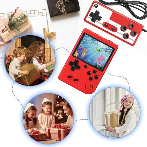 Handheld Game Console,Portable Gaming System with 400+ Classic Games,3.0" LCD Screen,Retro Game Console Support TV Connection & 2 Players for Kids Adults in Saudi Arabia