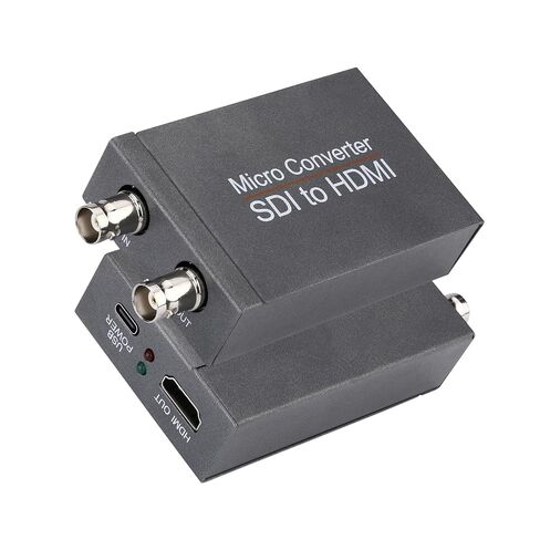 SDI to HDMI Converter with SDI Loop Out, 3G-SDI/HD-SDI/SD-SDI to HDMI Adapter Auto Format Detection for Camera Monitor Projector (Grey) in Saudi Arabia