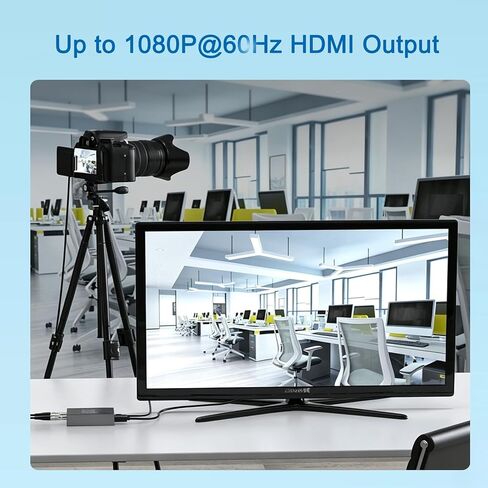 SDI to HDMI Converter with SDI Loop Out, 3G-SDI/HD-SDI/SD-SDI to HDMI Adapter Auto Format Detection for Camera Monitor Projector (Grey) in Saudi Arabia