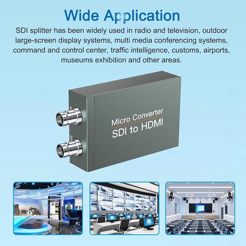 SDI to HDMI Converter with SDI Loop Out, 3G-SDI/HD-SDI/SD-SDI to HDMI Adapter Auto Format Detection for Camera Monitor Projector (Grey) in Saudi Arabia
