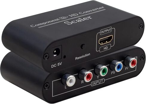 Component to HDMI Converter YPbPr RGB 5RCA to HDMI Adapter for PS2 DVD Xbox in Saudi Arabia