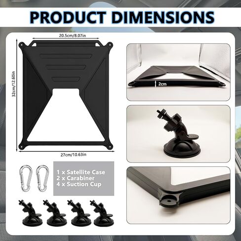 Starlink Mini Case with Suction Cup Mount Kit No-Drill for RV Car in Saudi Arabia