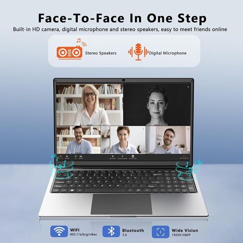Laptop 16-inch 8GB DDR 256GB SSD portable laptop computer, expandable to 1TB, AMD A9-9400 Radeon R5 CPU up to 3.2 GHz, 9000mAh battery, Numeric Keypad, USB 3.0, dual-band WiFi, webcam, slim laptops in Saudi Arabia