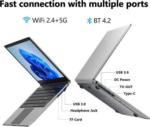 Laptop 16-inch 8GB DDR 256GB SSD portable laptop computer, expandable to 1TB, AMD A9-9400 Radeon R5 CPU up to 3.2 GHz, 9000mAh battery, Numeric Keypad, USB 3.0, dual-band WiFi, webcam, slim laptops in Saudi Arabia