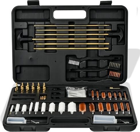 XKV Universal Gun Cleaning Kit for Caliber Pistol Rifle Handgun Shotgun Hunting Cleaning Kit with Universal Accessories & Mat Portable Case Gifts for Men in Saudi Arabia